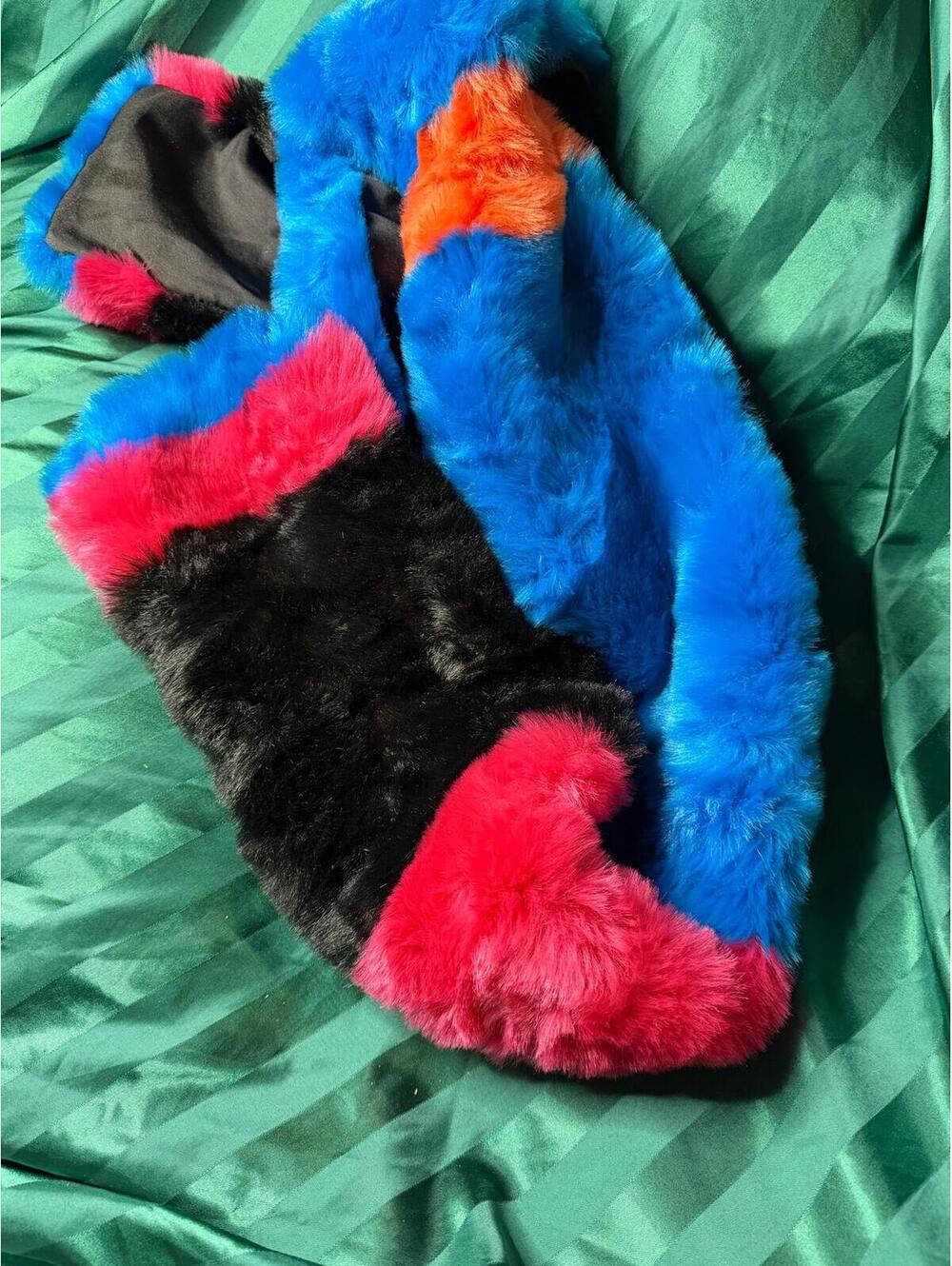 Betsey Johnson Trolls Faux Fur Scarf Multicolor One Size